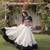 WHITE & BLACK lotus Flower Gota & Mirror Lace Work Roman Flared Lehenga With Kutchi Gamthi Blouse Set