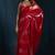 Magenta satin foil work designer wedding saree