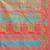 Beige linen cotton blend saree with multicolor ethnic print