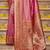 Onion pink banarasi silk blend saree with magenta zari border
