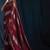 Maroon satin foil work designer wedding saree