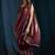 Maroon satin foil work designer wedding saree