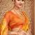 Mustard banarasi silk blend gold zari weaving saree with contrast border