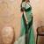 Light green linen cotton blend saree with contrast border