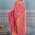 Pink banarasi silk blend saree with rich gold zari floral weaving