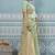 Mint green banarasi silk blend saree with rich gold zari floral weaving