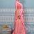 Baby pink banarasi silk blend saree with rich gold zari floral weaving