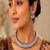 Oxidized Silver Torque Choker Set, Boho Statement Necklace with Earrings