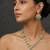 Turquoise kundan & pearl drop gold plated necklace set for women