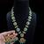 Turquoise kundan & pearl drop gold plated necklace set for women