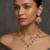 Brown kundan & pearl drop gold plated necklace set for women