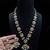 Pink kundan & pearl drop gold plated necklace set for women