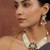 Multicolor kundan stone & pearl beaded gold plated choker necklace set for women