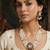 Multicolor kundan stone & pearl beaded gold plated choker necklace set for women