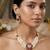 Pink kundan stone & pearl beaded gold plated choker necklace set for women