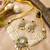 Turquoise kundan stone & pearl beaded gold plated choker necklace set for women