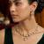 Multicolor mayuri stone & pearl tassel gold plated necklace set for women