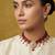 Maroon kundan stone beaded gold plated bridal choker necklace set for women