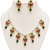 Multicolor pearl ruby & emerald stone gold plated rajwadi necklace set for women