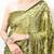 Olive Color geometricprint with Mirror Work Satin Saree
