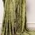Olive Color geometricprint with Mirror Work Satin Saree