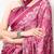 Pink Color geometricprint with Mirror Work Satin Saree