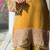 Musturd embroidery silk blend sharara suit set