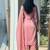 Pink embroidery silk blend sharara suit set