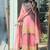 Pink embroidery silk blend sharara suit set