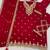 Magenta  silk blend  wedding semi stitched palazzo set
