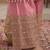 Pink embroidery silk blend sharara suit set