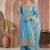 Sky embroidery silk blend sharara suit set