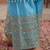 Sky embroidery silk blend sharara suit set