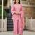 Peach Colour Designer Palazzo Suit Set Party Wear Outfit 