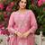 Peach Colour Designer Palazzo Suit Set Party Wear Outfit 