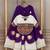 Purple & White Lotus Flower Gota & Mirror Lace Work Roman Flared Lehenga With Kutchi Gamthi Blouse Set