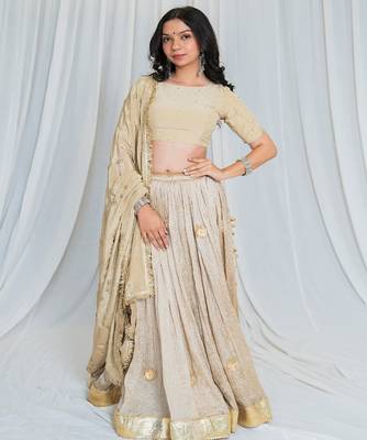 Shades Of Lampi - Crush Silk Sona Lampi Outfit - Beige 1