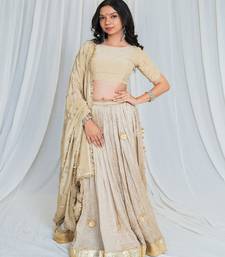 Shades Of Lampi - Crush Silk Sona Lampi Outfit - Beige