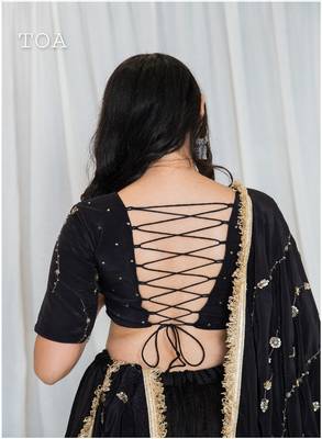 Shades Of Lampi - Crush Silk Sona Lampi Outfit - Black 4