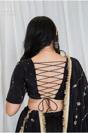 Shades Of Lampi - Crush Silk Sona Lampi Outfit - Black
