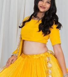 Shades Of Lampi - Crush Silk Sona Lampi Outfit - Yellow