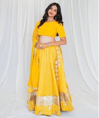 Shades Of Lampi - Crush Silk Sona Lampi Outfit - Yellow 1