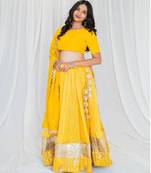 Shades Of Lampi - Crush Silk Sona Lampi Outfit - Yellow