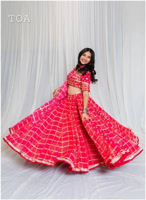 Shades Of Lampi - Gharchola Bandhani Lampi Outfit - Pink 1