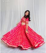 Shades Of Lampi - Gharchola Bandhani Lampi Outfit - Pink