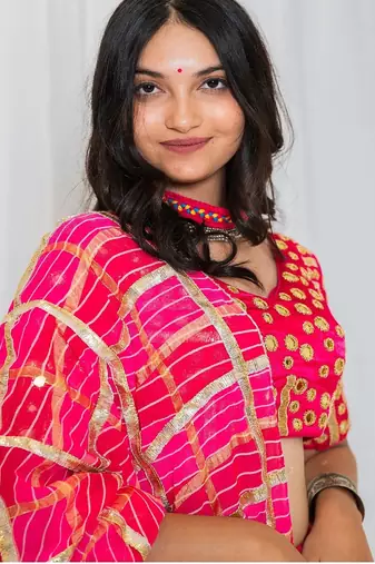Shades Of Lampi - Gharchola Bandhani Lampi Outfit - Pink
