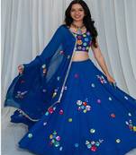 Shades Of Mirror - Random Multi Mirror Work Outfit - Blue