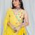 Shades Of Mirror - Random Multi Mirror Work Outfit - Lime Yellow