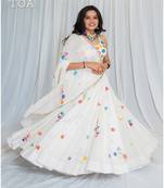Shades Of Mirror - Random Multi Mirror Work Outfit - Off White