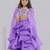 Lilac embroidered silk organza lehenga set